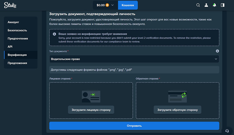 Прохождение верификации